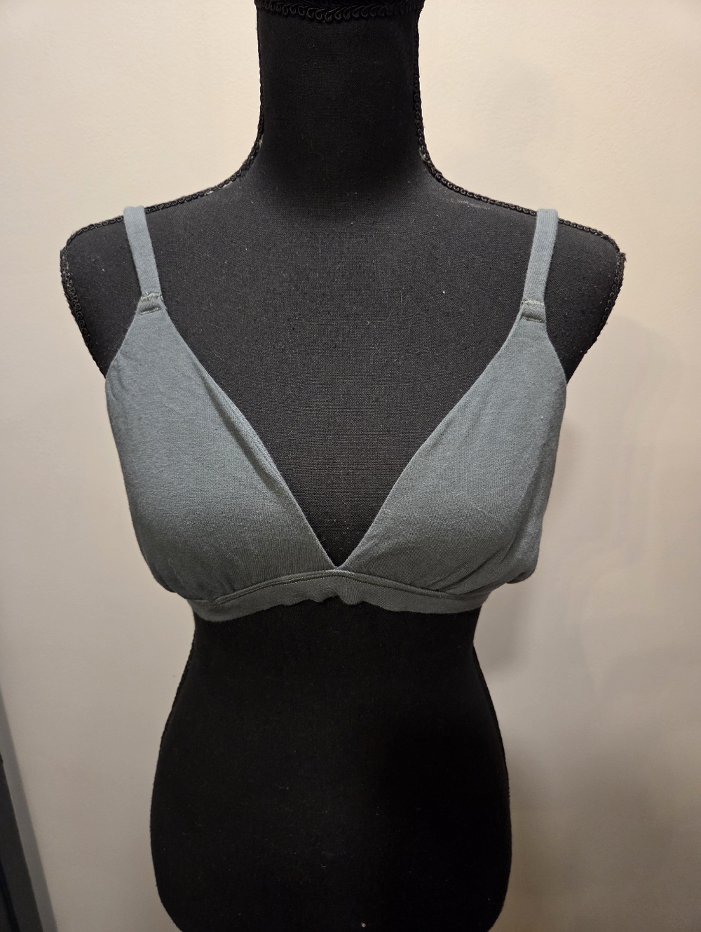 SKIMS Gray Cotto Plunge Bralette 2X